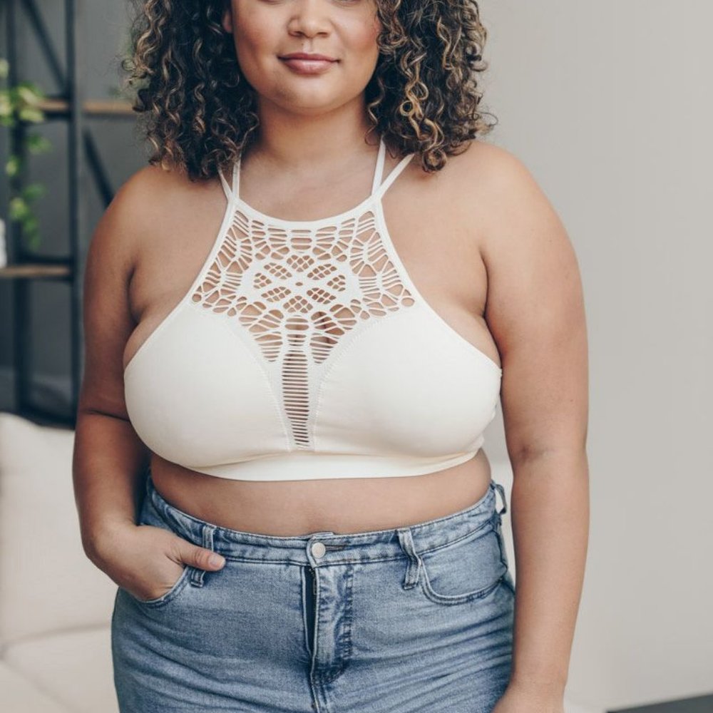 Seamless High Neck Strappy Back Brami Plus - Picture 10 of 11